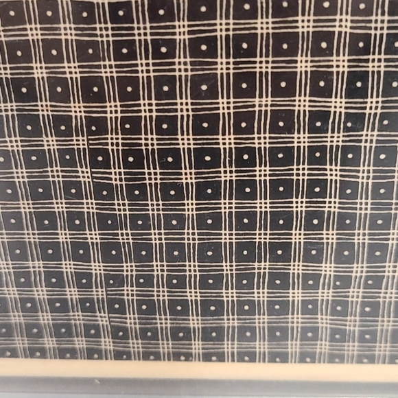 Stampin' UP! PinDot Plaid Large Wood Rubber stamp - Picture 2 of 5